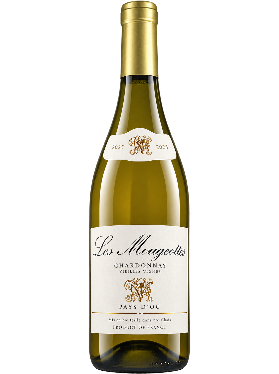 IGP PAYS D'OC 2025 BLANC LES MOUGEOTTES VIEILLES VIGNES CHARDONNAY