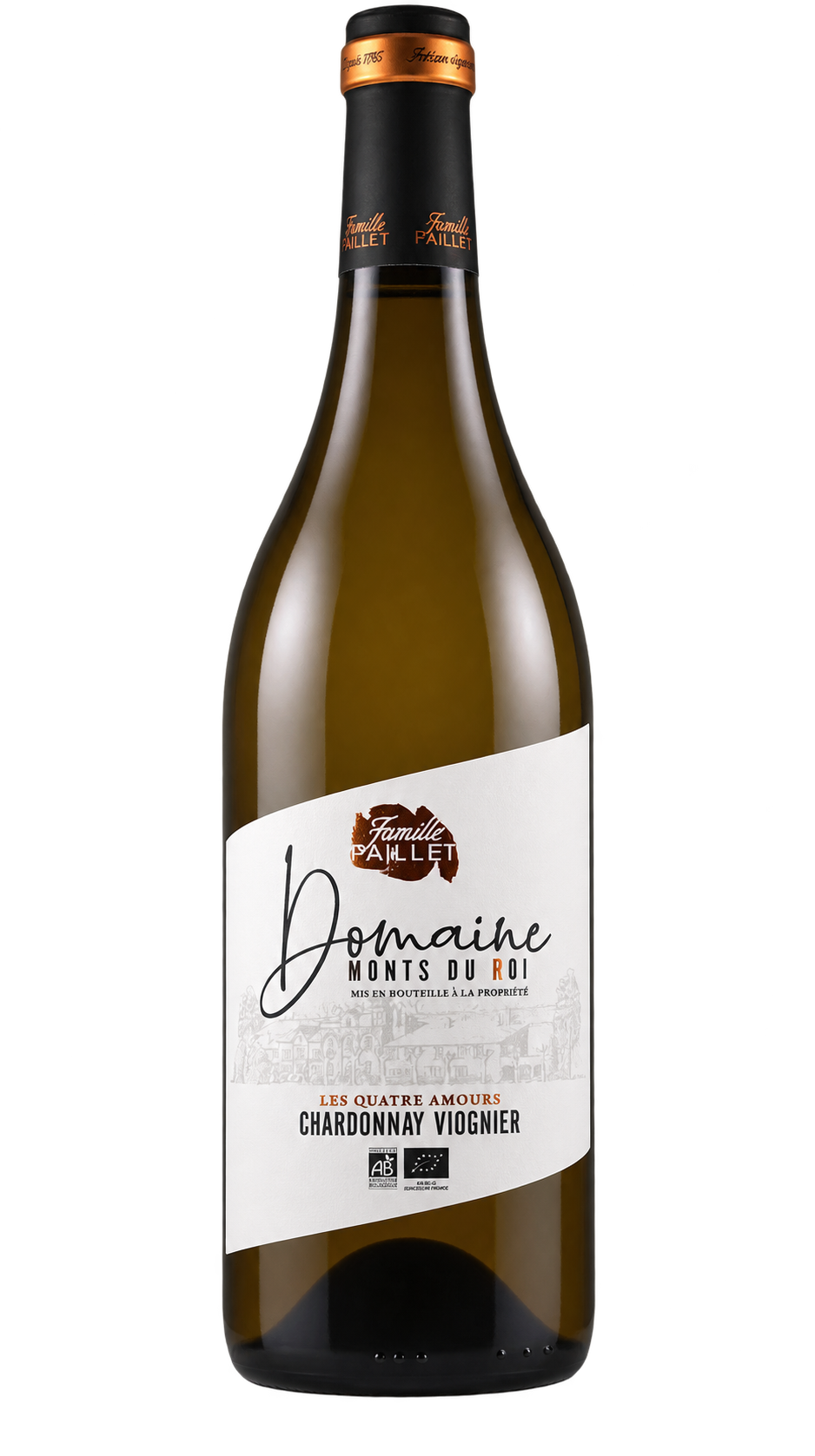 IGP PAYS COTEAUX D'ENSERUNE BLANC 2025 DOMAINE MONTS DU ROI CHARDONNAY VIOGNIER - FR-BIO-01