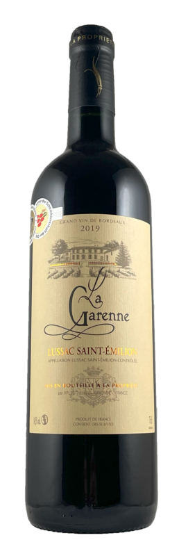 LUSSAC SAINT EMILION AOC 2019 LA GARENNE - MEDAILLE D'OR