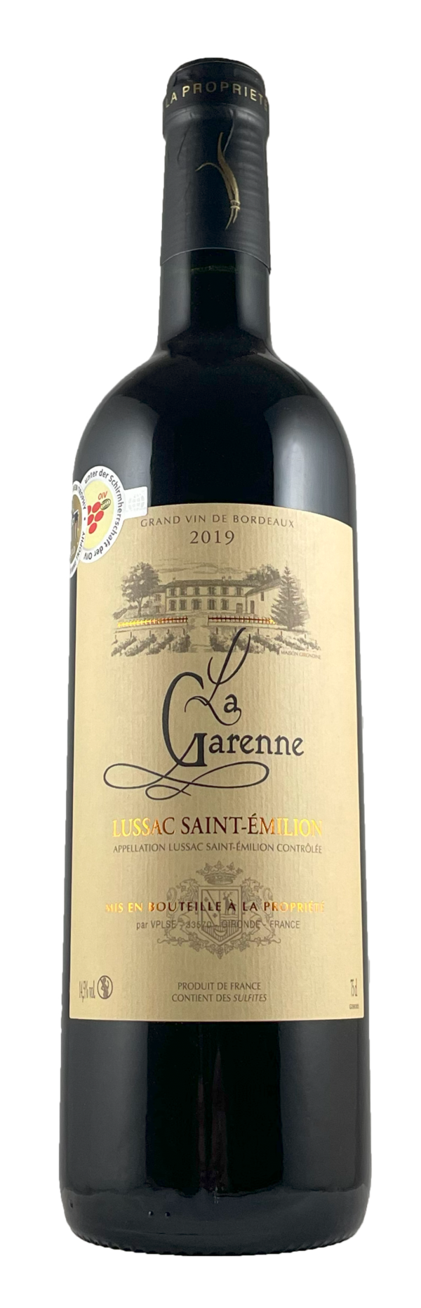 LUSSAC SAINT EMILION AOC 2019 LA GARENNE - MEDAILLE D'OR